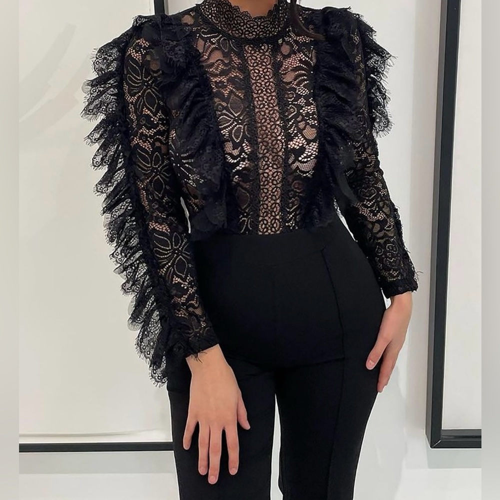 Fashion Nova Black Wide Leg Jumpsuit - Picture 3 of 4
